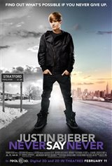 Justin Bieber: Never Say Never 3D Movie Poster