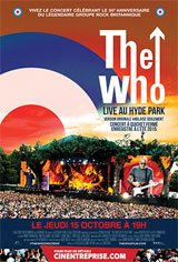 The Who : Live au Hyde Park chez Ciné Entreprise (v.o.a.) Affiche de film
