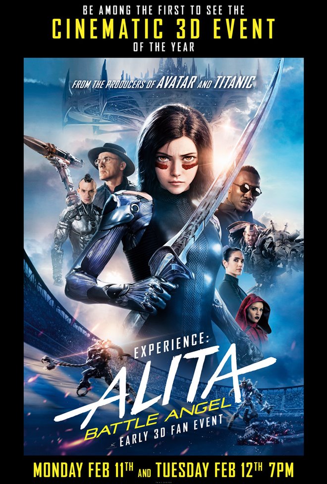 Alita: Battle Angel - Early 3D Fan Event Poster