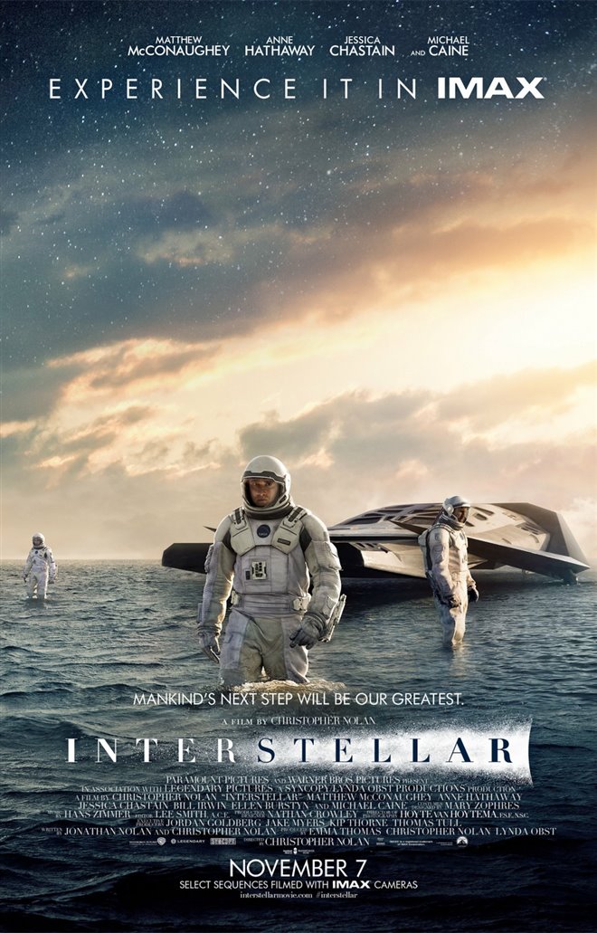 Interstellar The IMAX Experience in 70mm Film Movie Poster