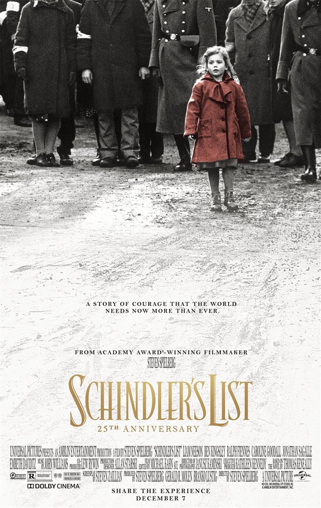 Schindler's List: 25th Anniversary Re-Release Poster