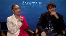 Bailey Bass and Jamie Flatters on filming 'Avatar: The Way of Water' Video