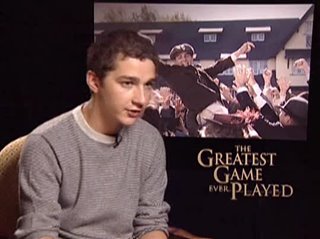 SHIA LABEOUF - THE GREATEST GAME EVER PLAYED - Interview Video Thumbnail